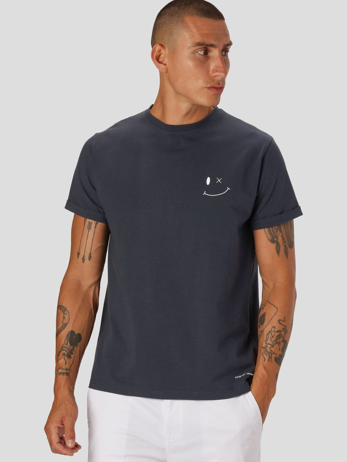 CLEAN CUT COPENHAGEN Patrick Organic Tee Navy