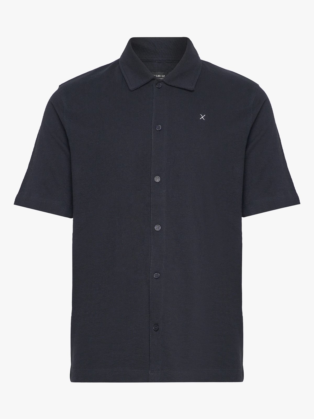 CLEAN CUT COPENHAGEN Calton Structured Shirt Short Sleeve Dark Navy