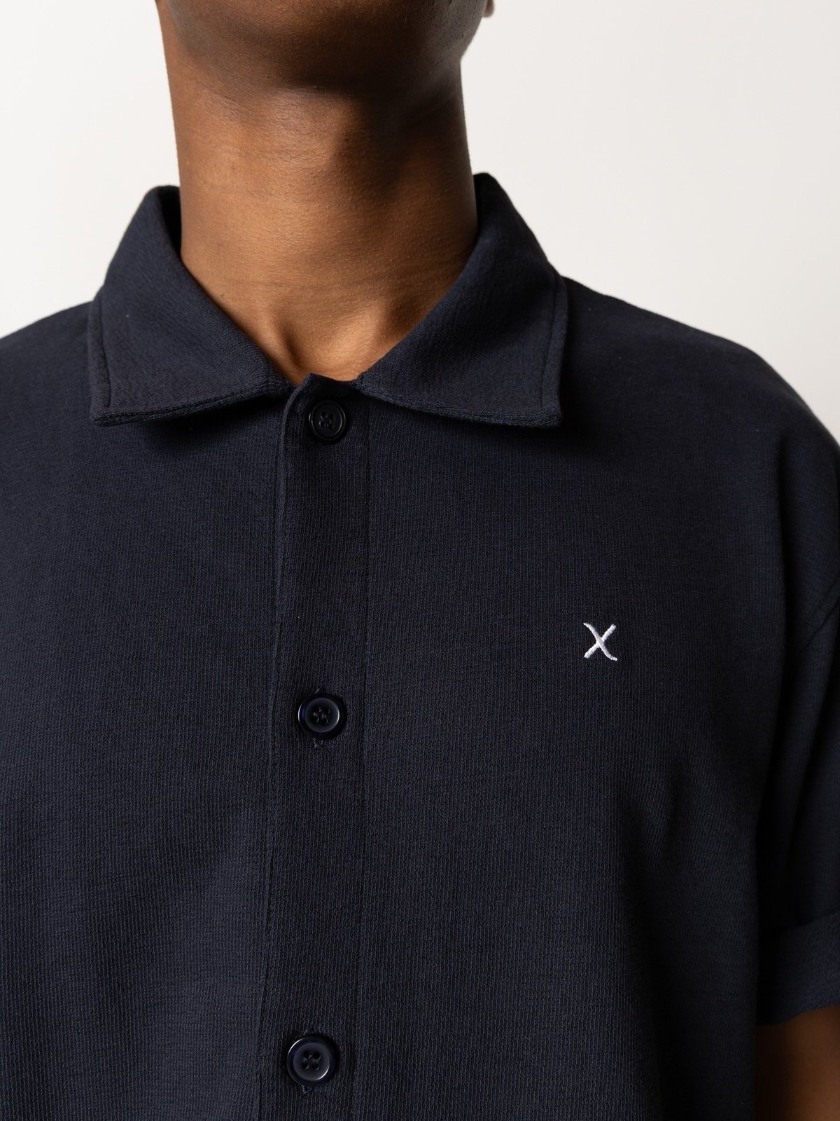 CLEAN CUT COPENHAGEN Calton Structured Shirt Short Sleeve Dark Navy