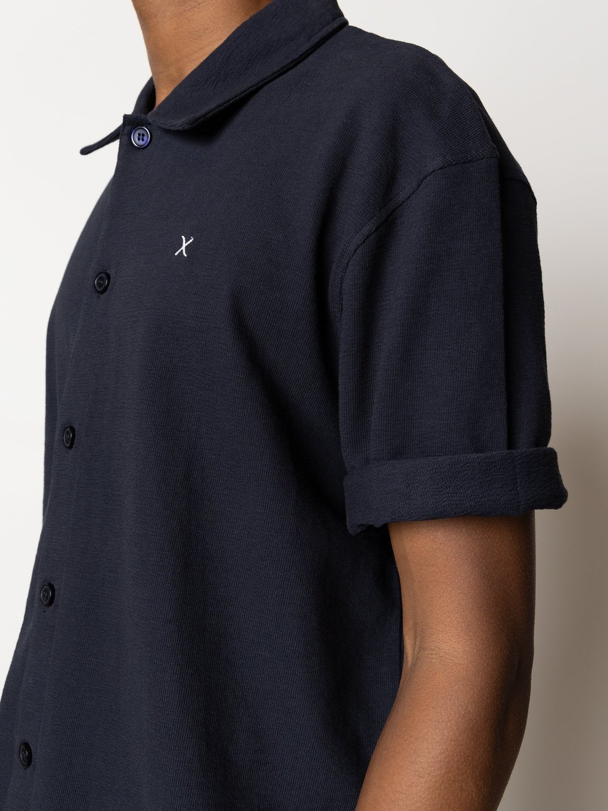 CLEAN CUT COPENHAGEN Calton Structured Shirt Short Sleeve Dark Navy