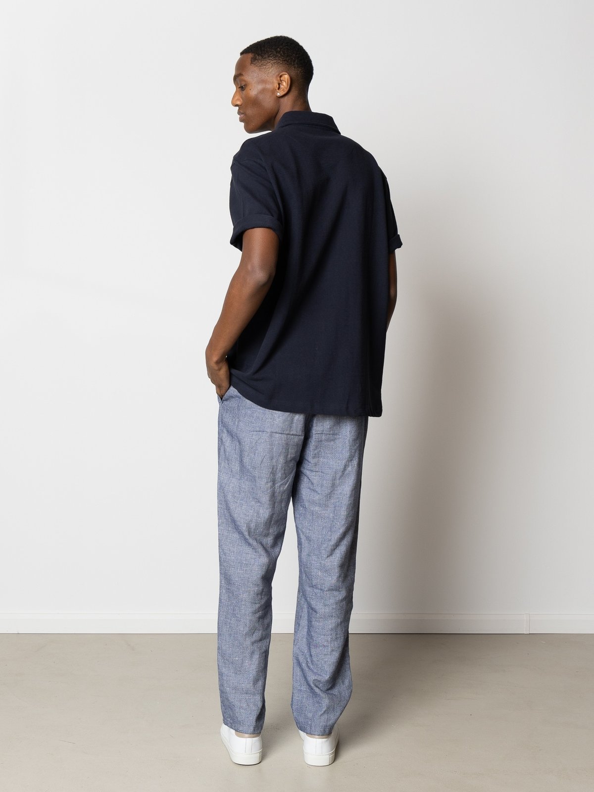 CLEAN CUT COPENHAGEN Calton Structured Shirt Short Sleeve Dark Navy