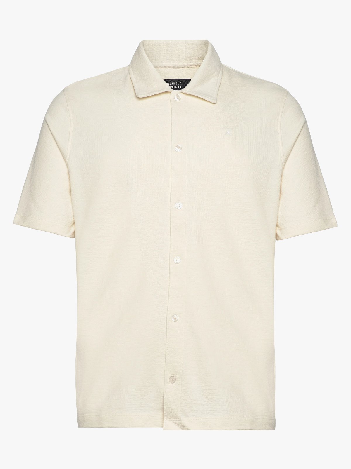 CLEAN CUT COPENHAGEN Calton Structured Shirt Short Sleeve Ecru