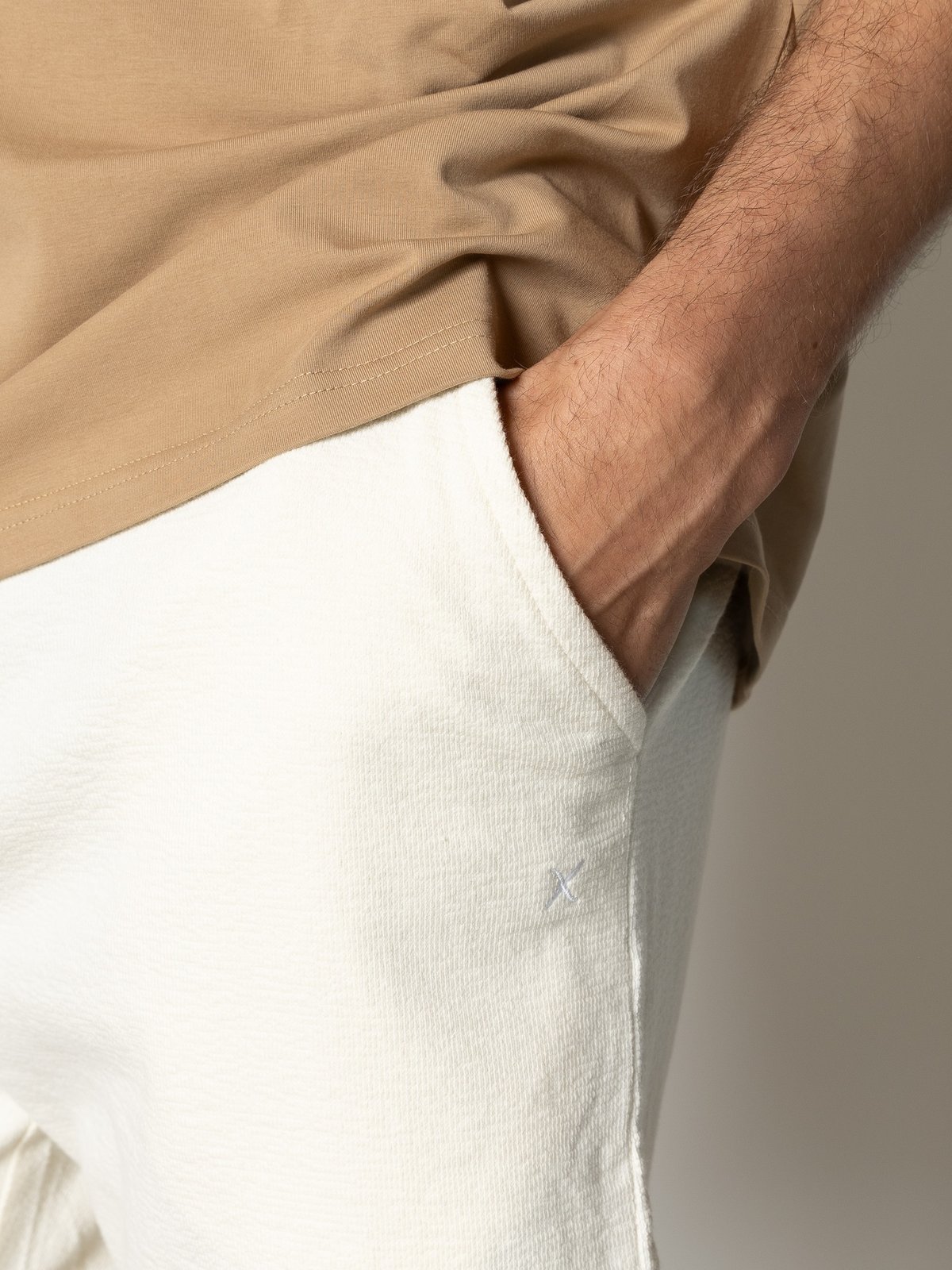 CLEAN CUT COPENHAGEN Calton Structured Shorts Ecru