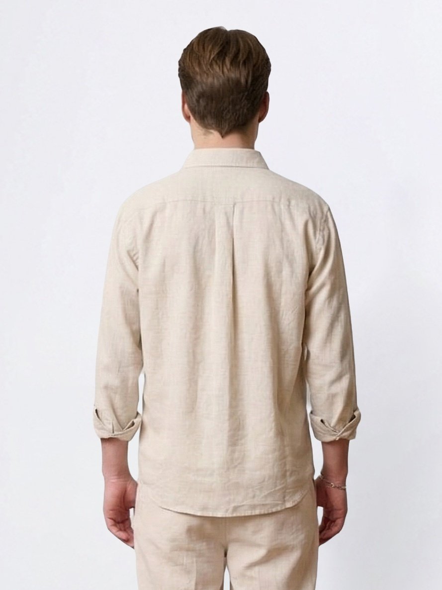 CLEAN CUT COPENHAGEN Luca Shirt Long Sleeve Light Beige