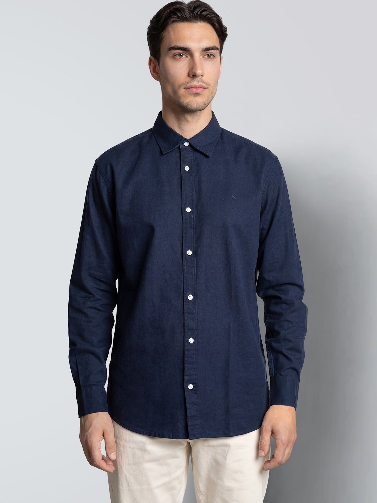 Clean Cut Copenhagen Luca Shirt Long Sleeve Navy