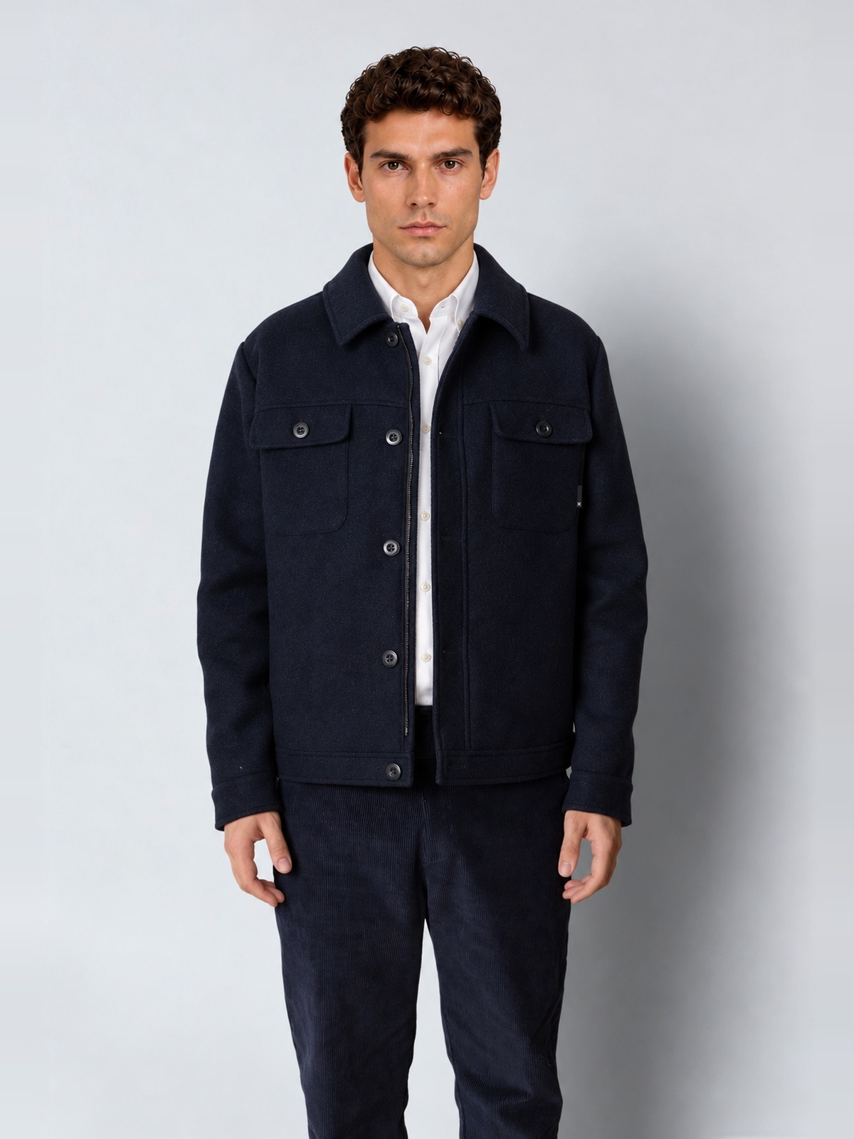 Clean Cut Copenhagen Luke Wool Jacket Dark Navy