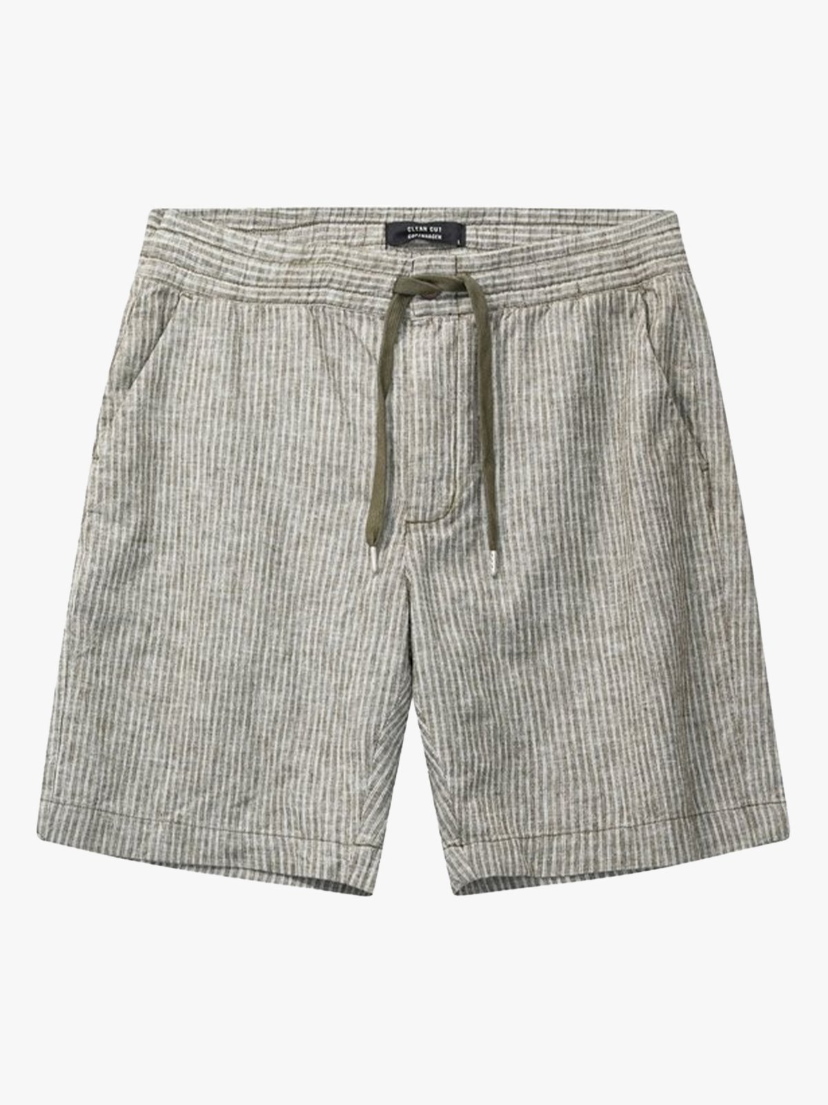 CLEAN CUT COPENHAGEN Barcelona Luca Striped Shorts Army / White