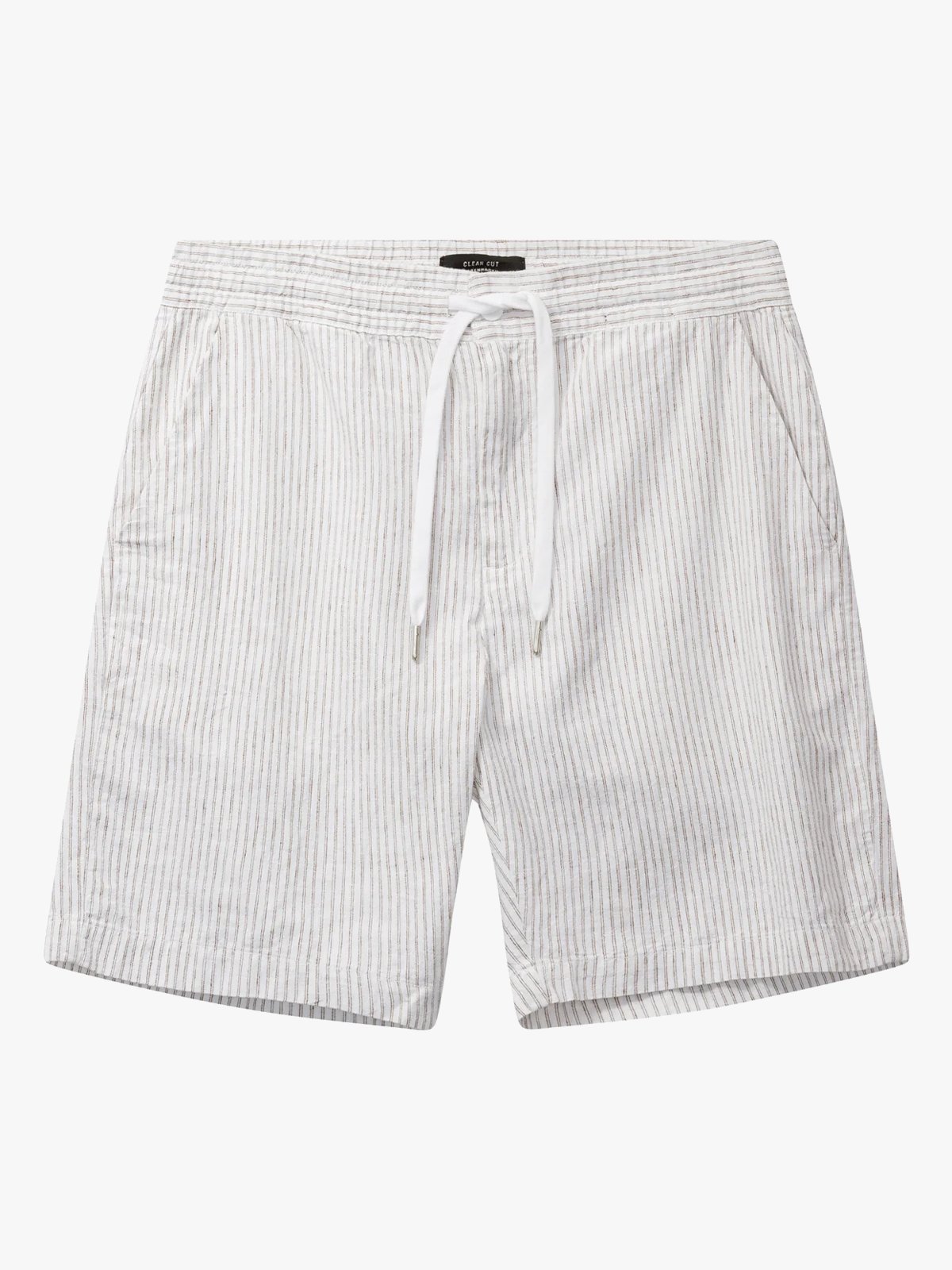 CLEAN CUT COPENHAGEN Barcelona Luca Striped Shorts White / Shitake