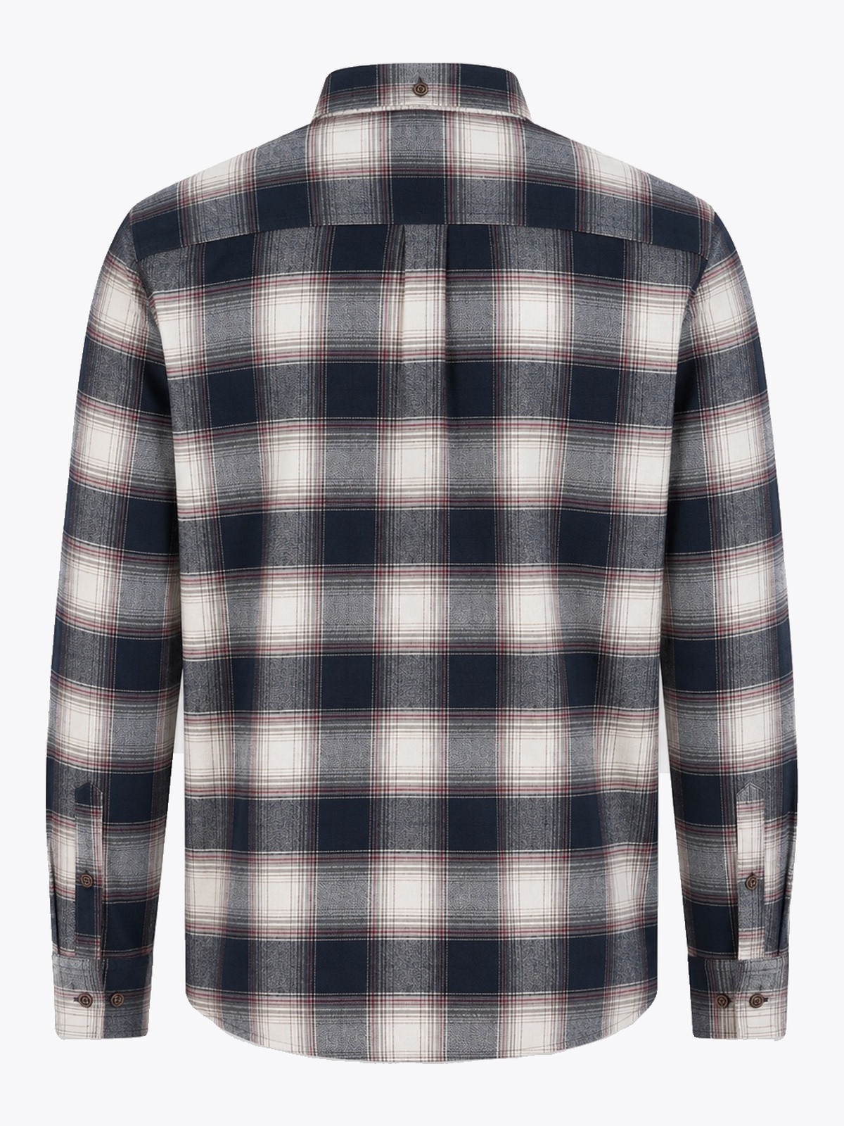 Clean Cut Copenhagen Checked Flannel Shirt Ecru/dark navy