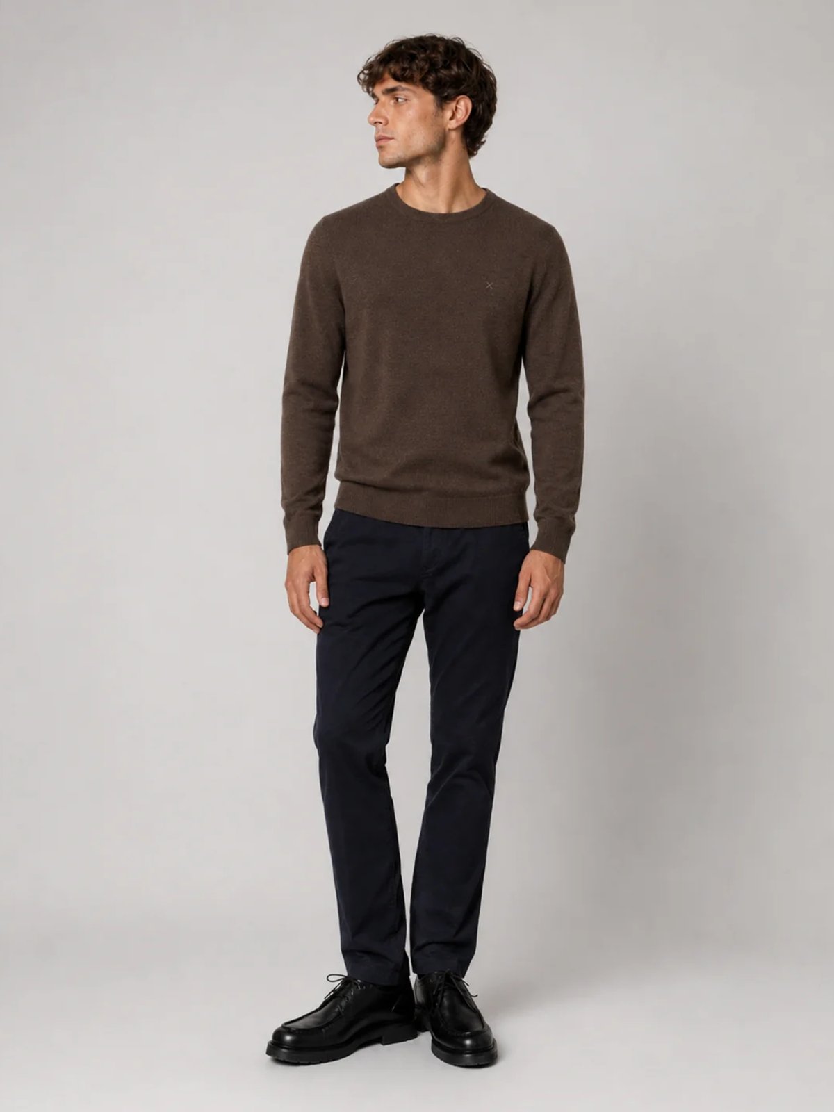 Clean Cut Copenhagen Merino Crewneck Knit Brun Melange