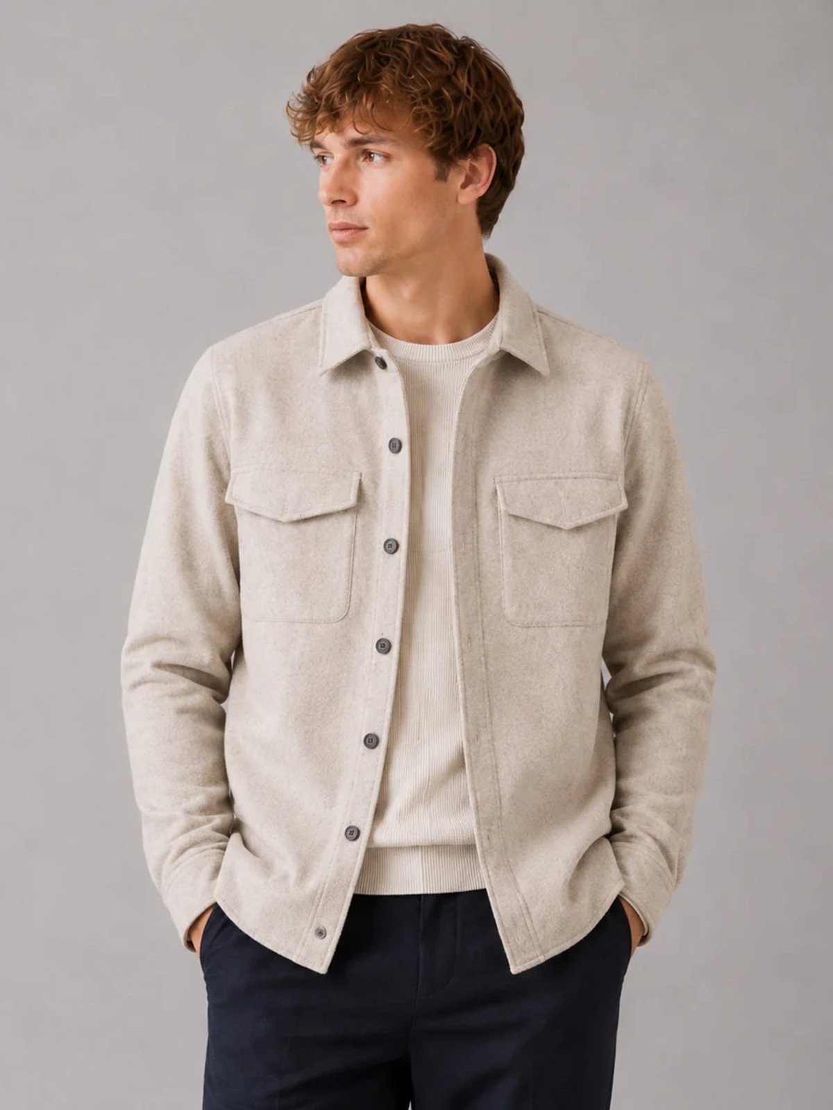 Clean Cut Copenhagen Ditlev Overshirt Ecru