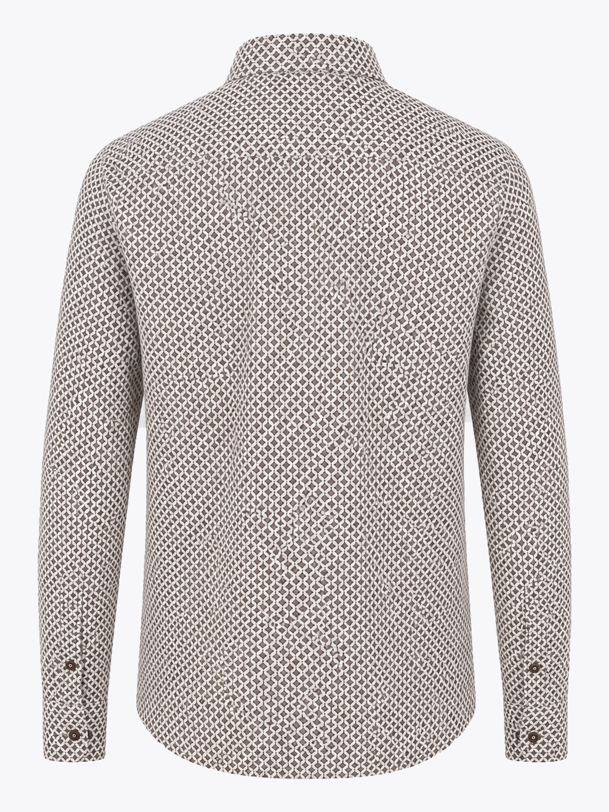 Clean Cut Copenhagen AOP Flannel Shirt Ecru/brown