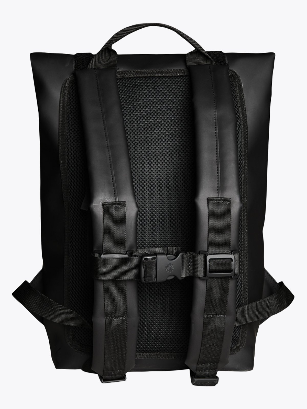 Rains Velcro Rolltop Backpack Black