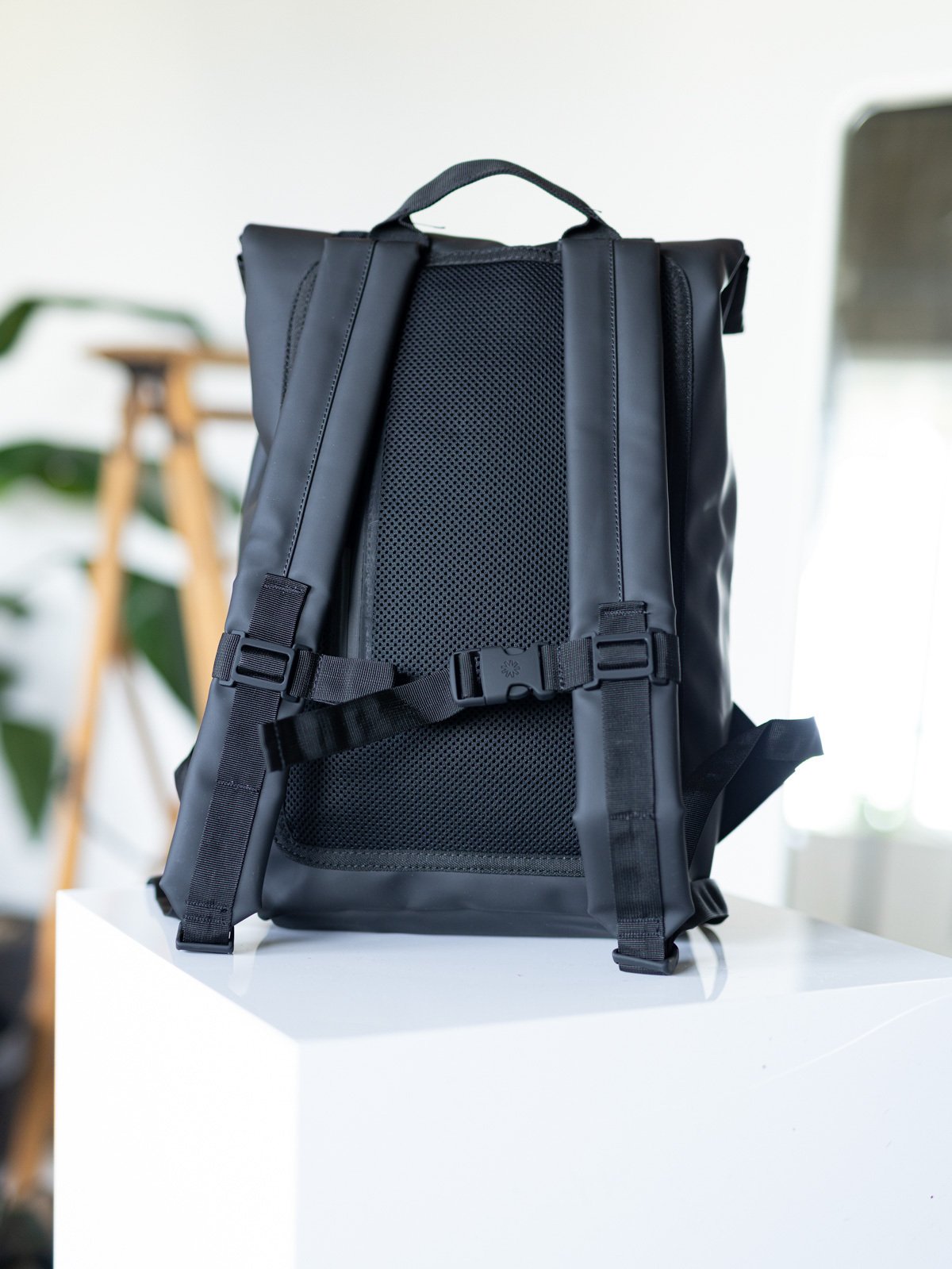 Rains Velcro Rolltop Backpack Slate