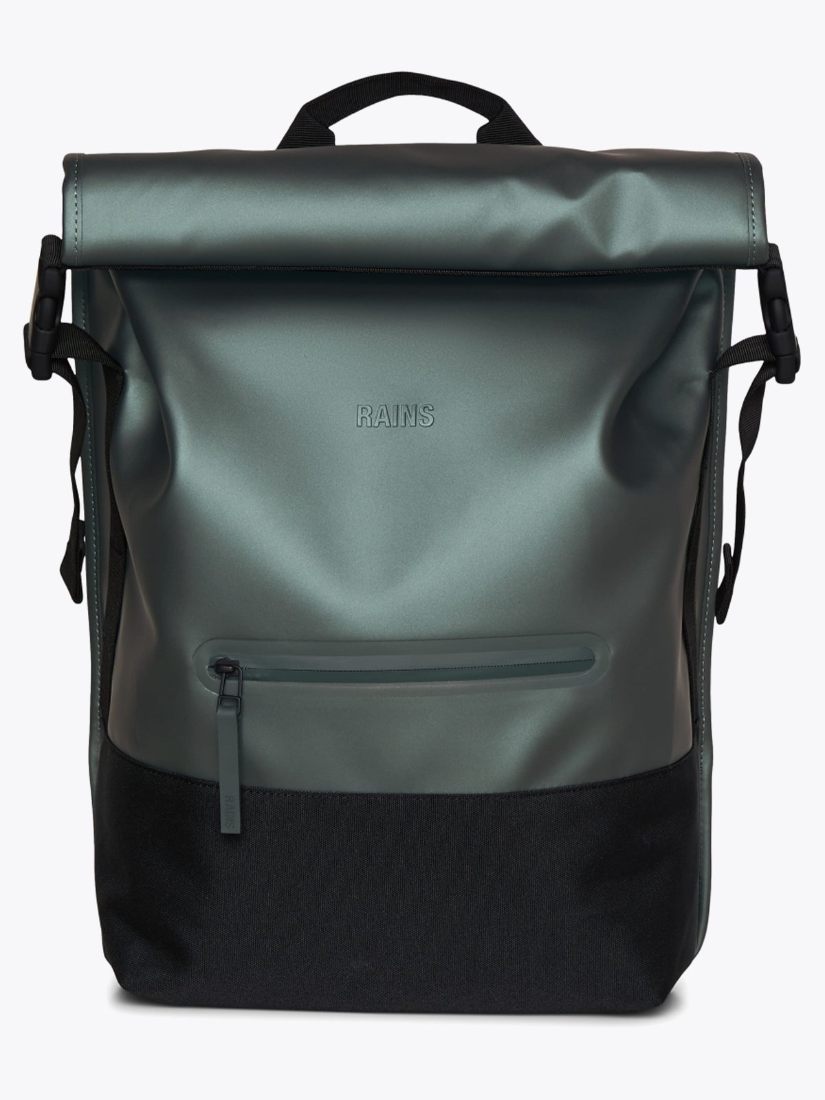 Rains Buckle Rolltop Rucksack Silver Pine