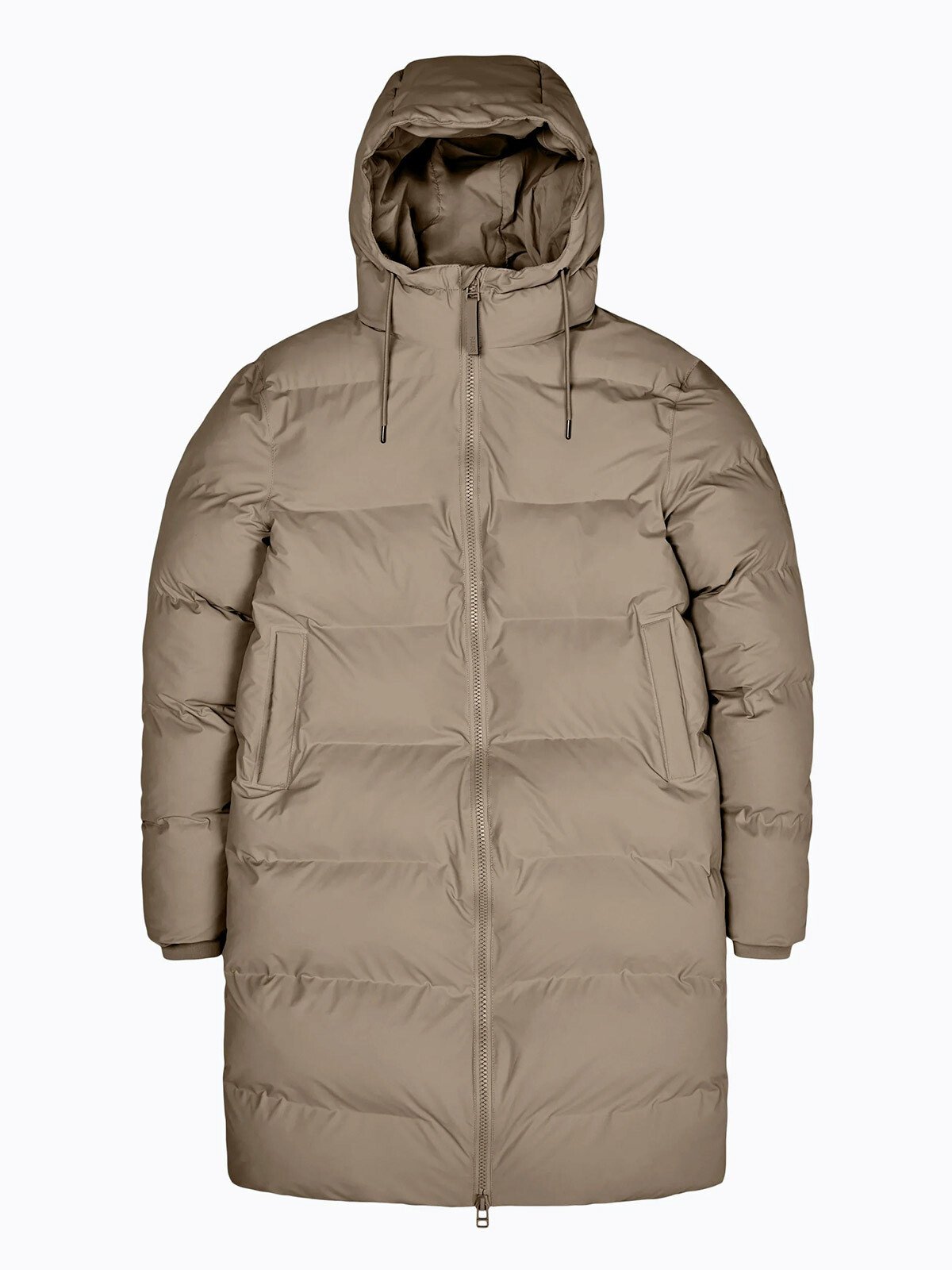Rains Long Puffer Jacket Brun