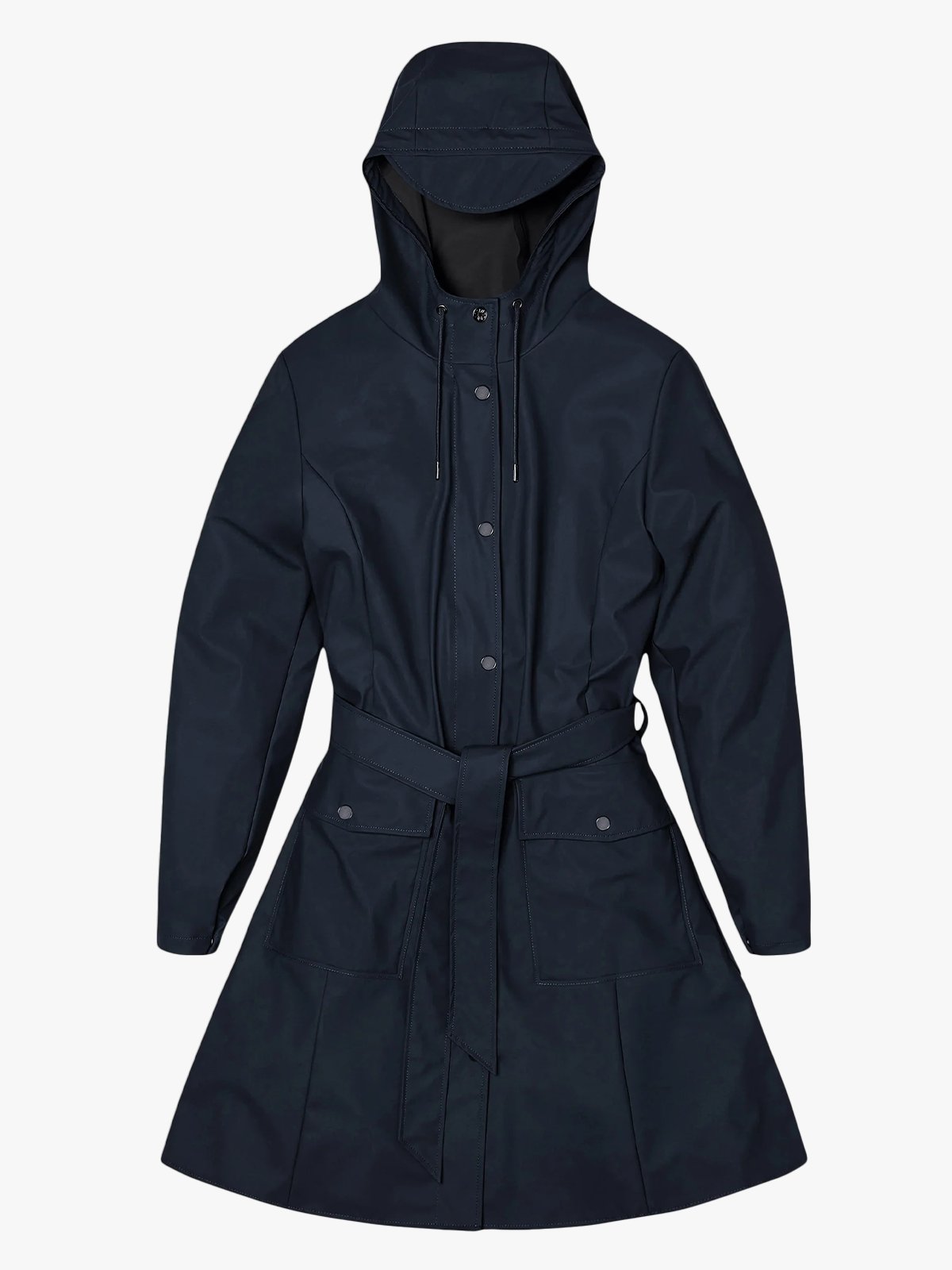 Rains Curve Long Jacket W3 Navy