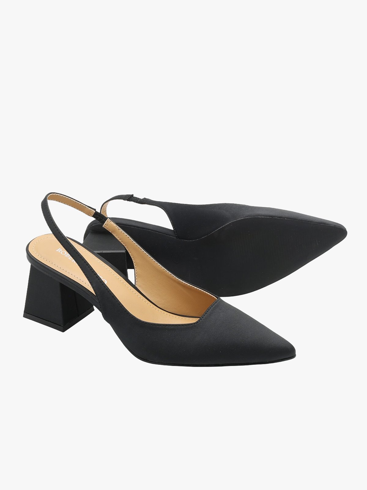 Roberto Rosso Pia Slingback Satin Black