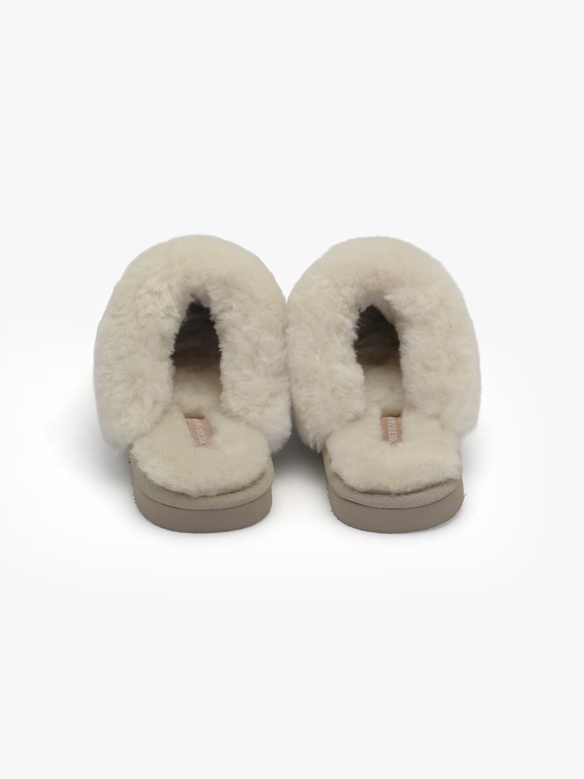 Roberto Rosso Sheepskin Slipper Light Grey
