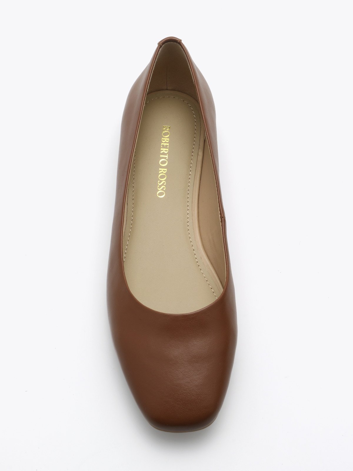 Roberto Rosso Trieste Ballerina Leather Cognac