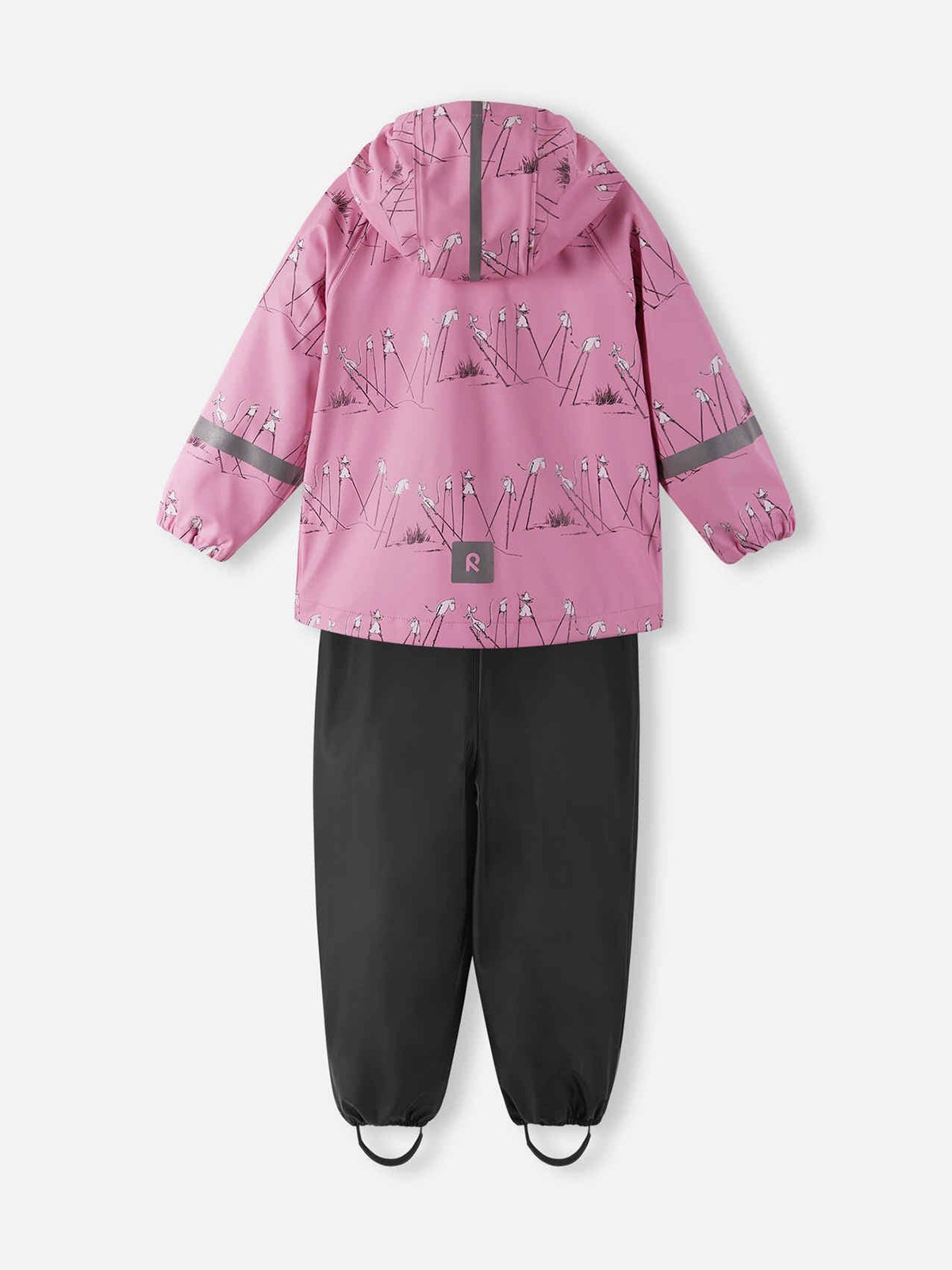 Reima Moomin Plask Rain Outfit Rose pink