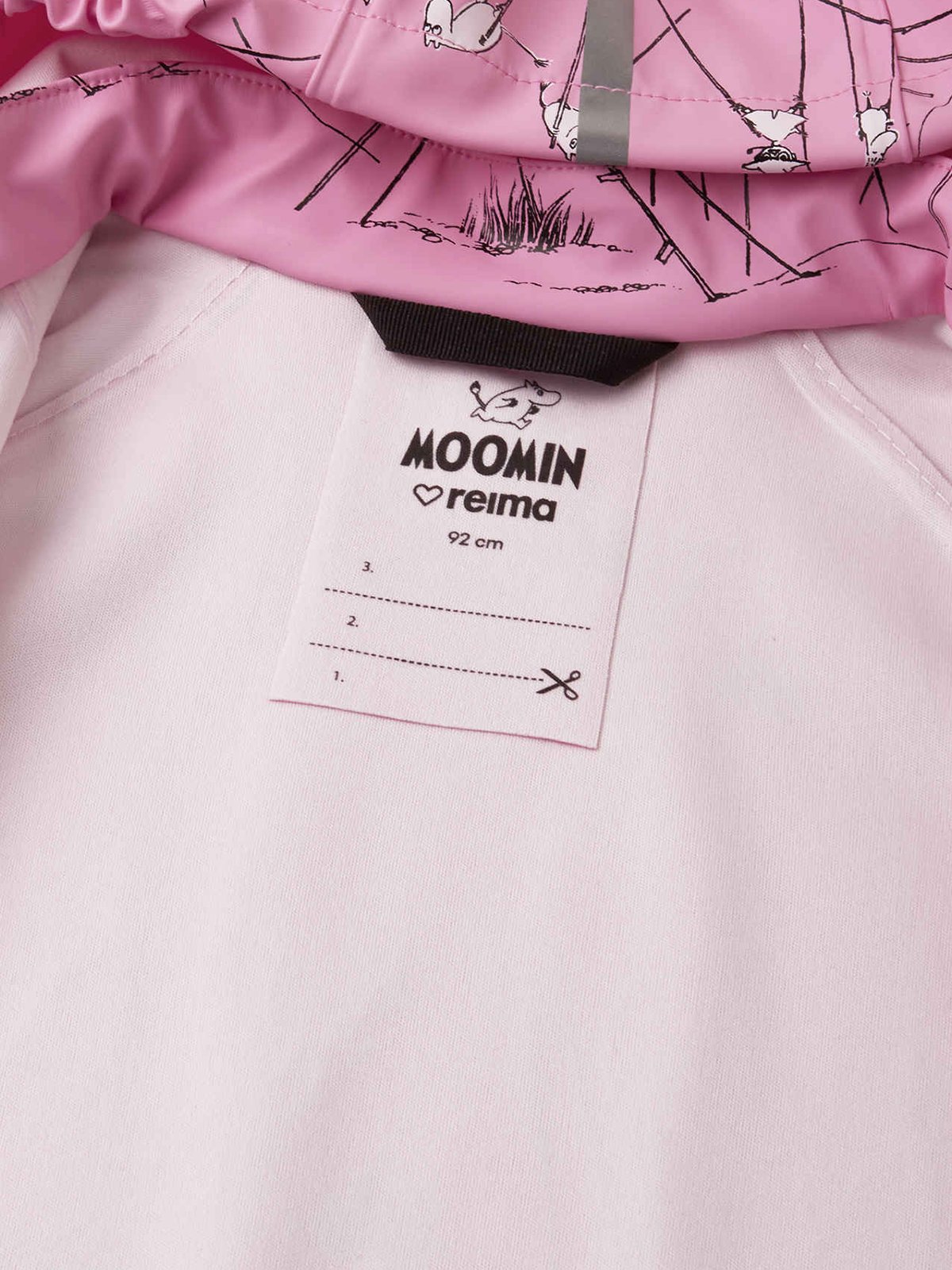 Reima Moomin Plask Rain Outfit Rose pink