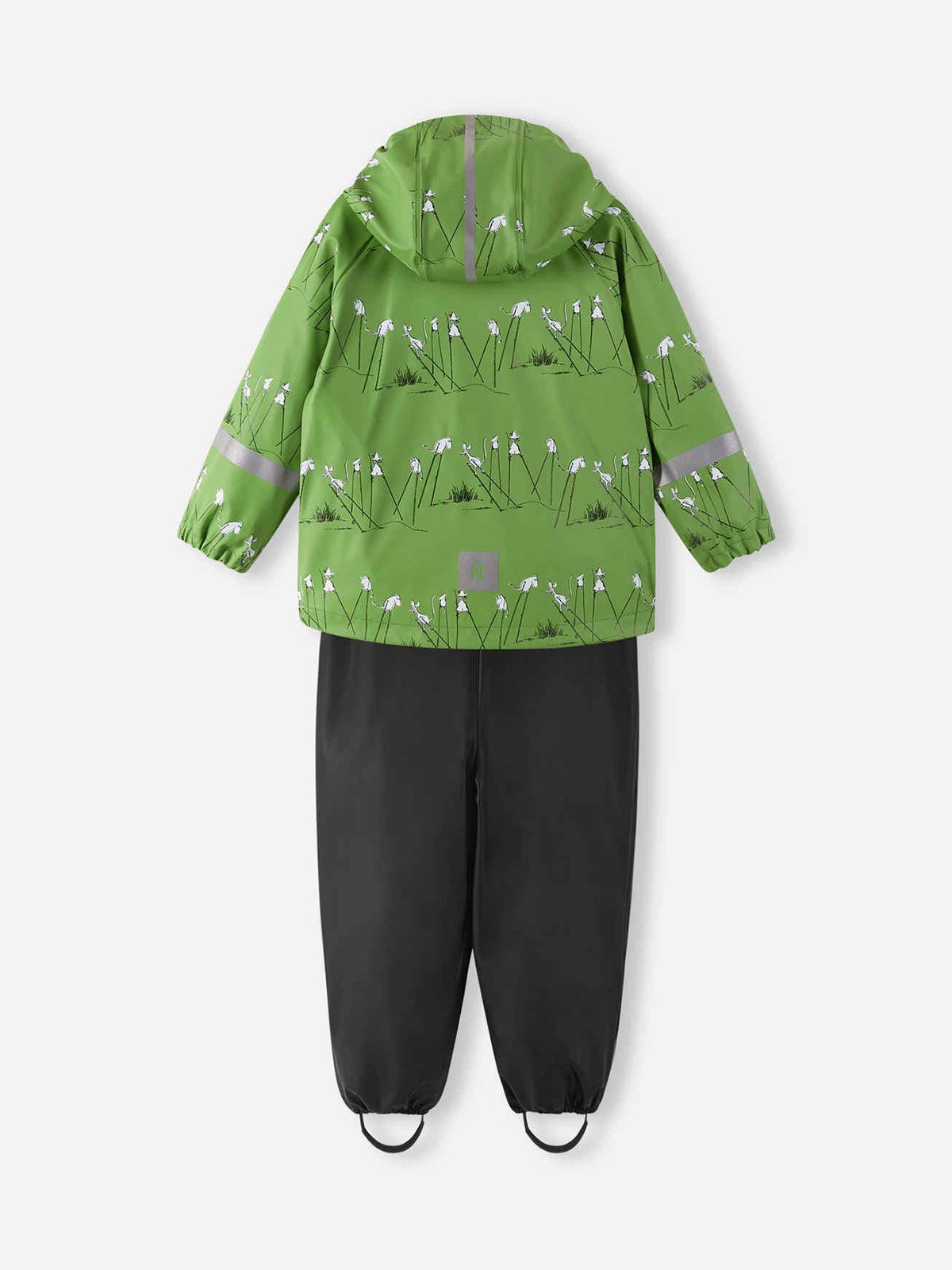 Reima Moomin Plask Rain Outfit Greenery