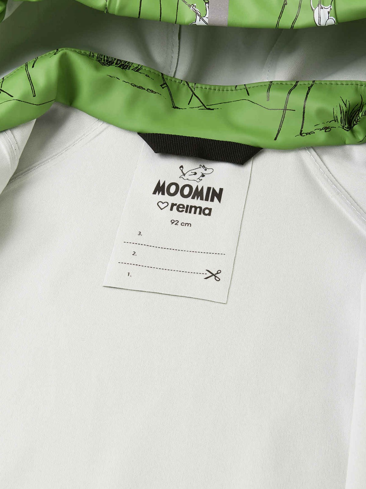 Reima Moomin Plask Rain Outfit Greenery