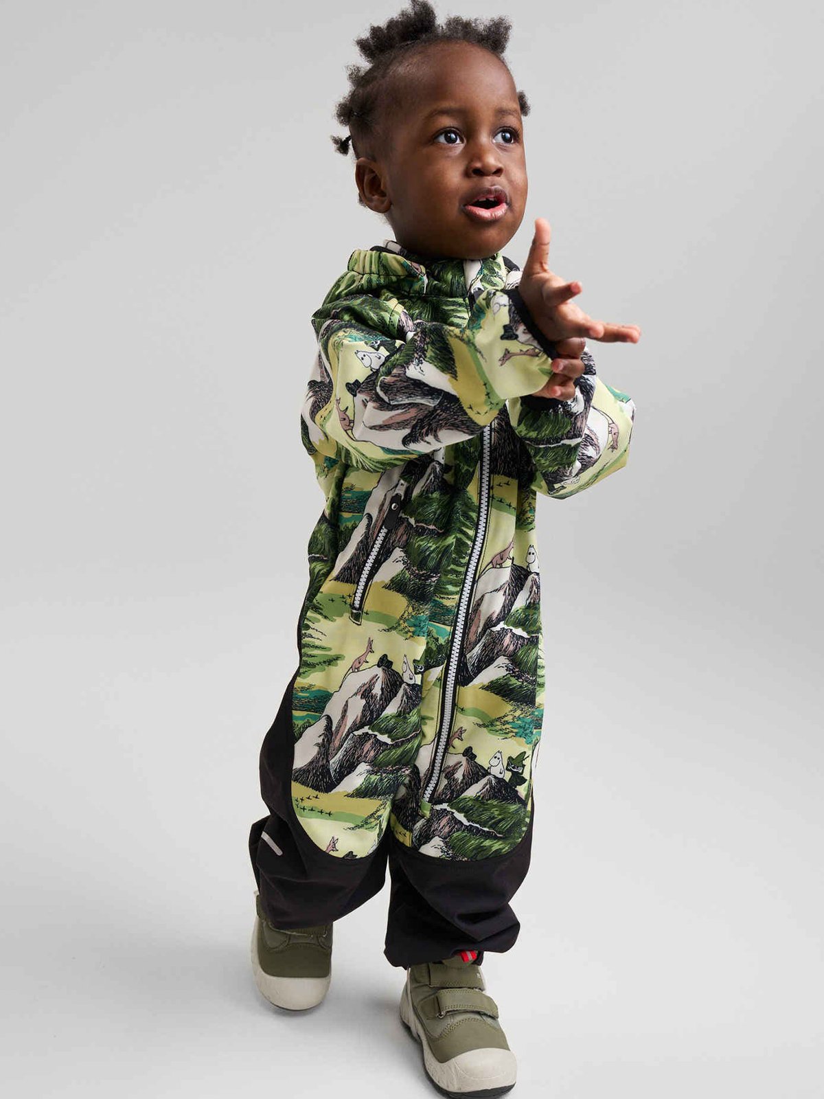 Reima Moomin Skyddad Softshell Overall Light Lime