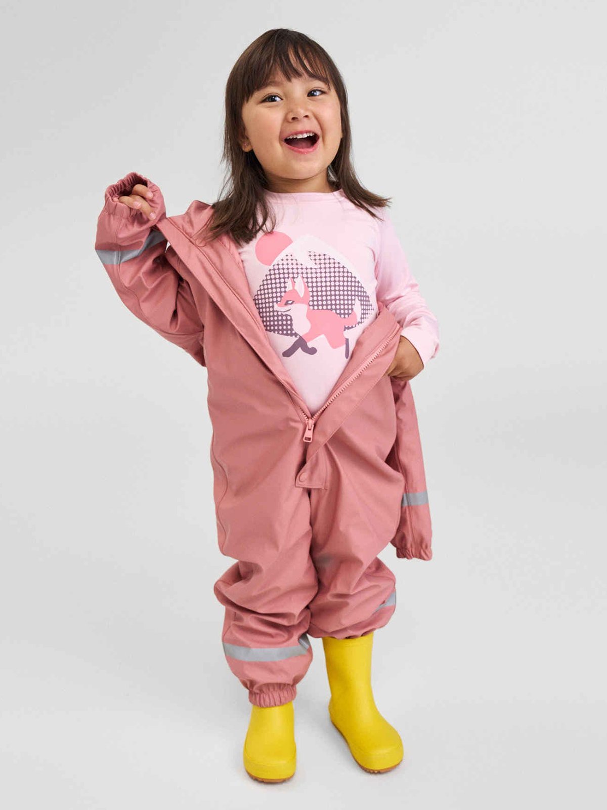 Reima Rapakko Rain overall Rose blush