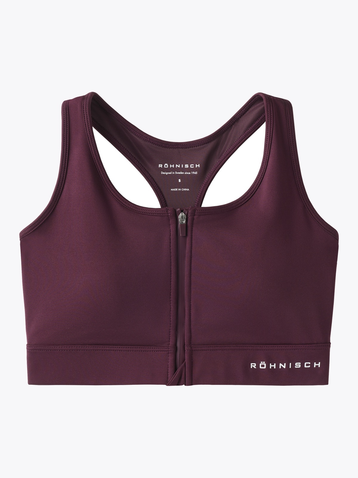Röhnisch Essential Zip Sportsbra Burgunder