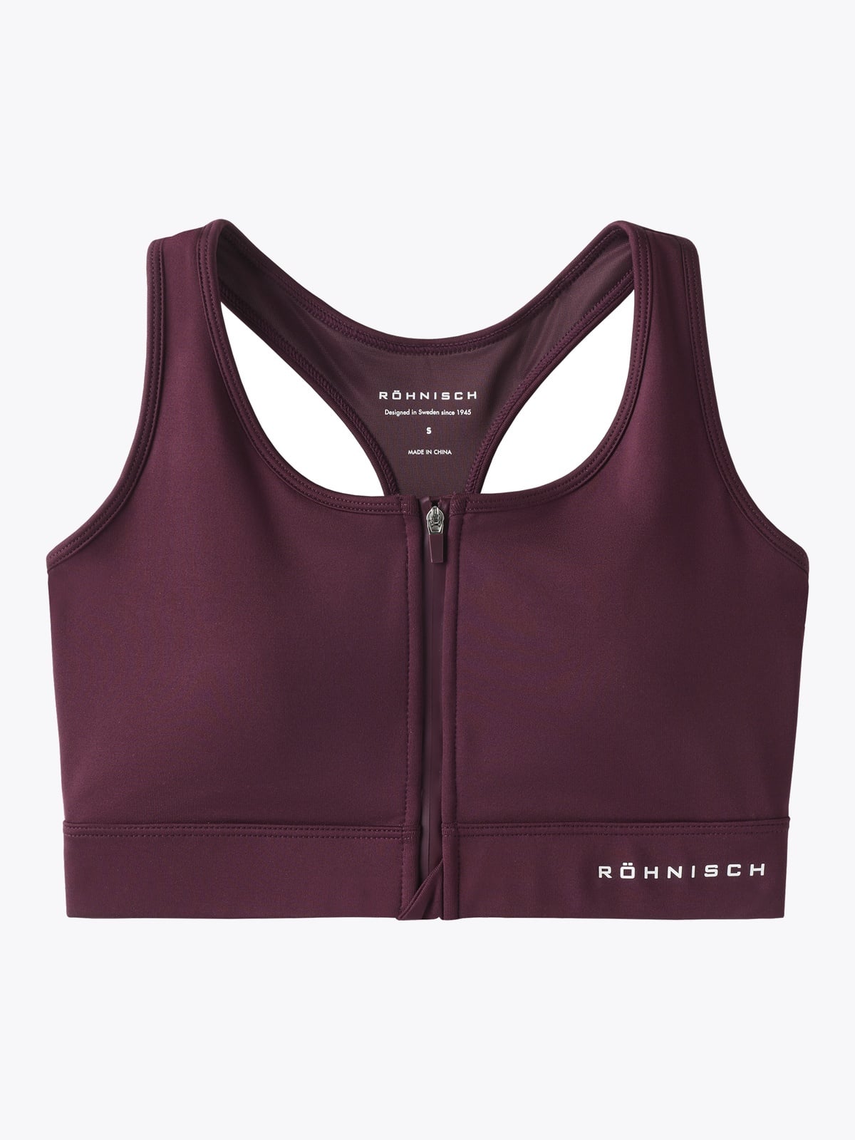 Röhnisch Essential Zip Sportsbra Burgunder