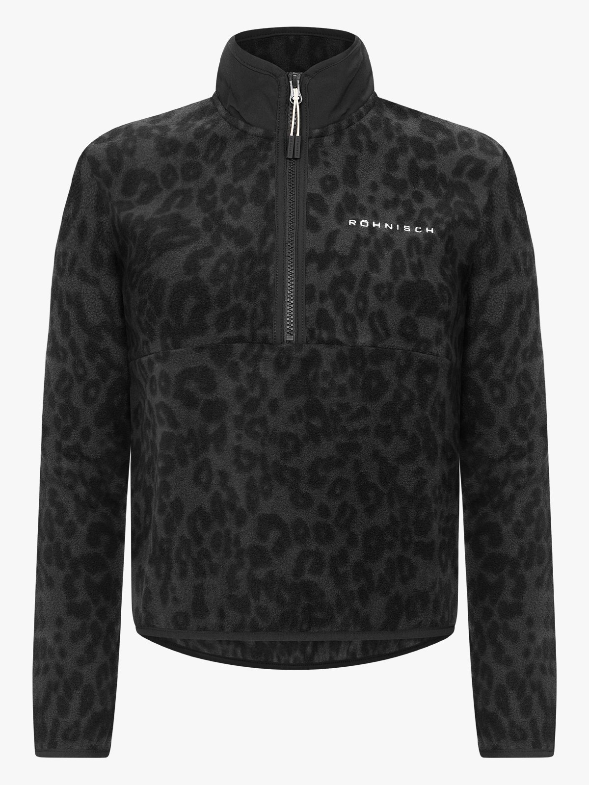 Röhnisch Thermal Half Zip Fleece Grey Leo Print