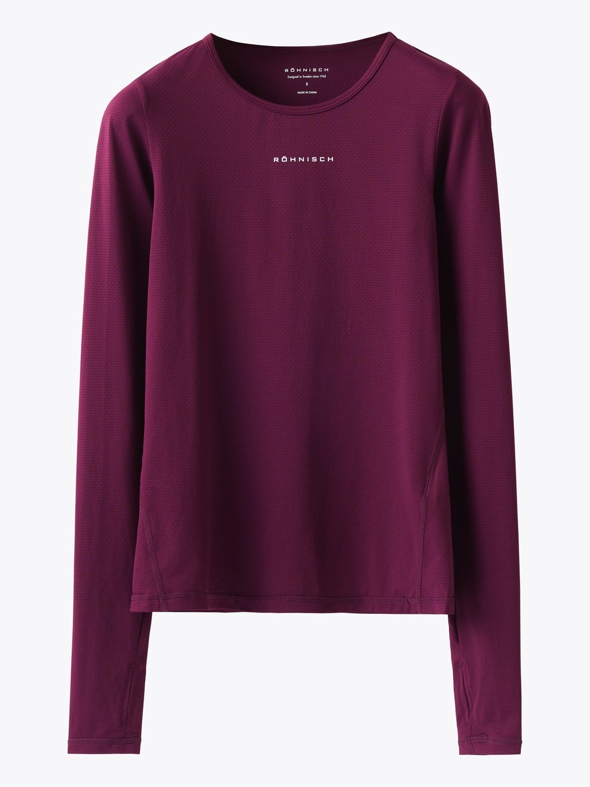 Röhnisch Jacquard Long Sleeve Top Burgunder