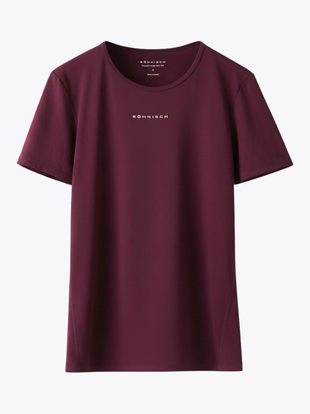 Röhnisch Jacquard Short Sleeve Top Burgunder