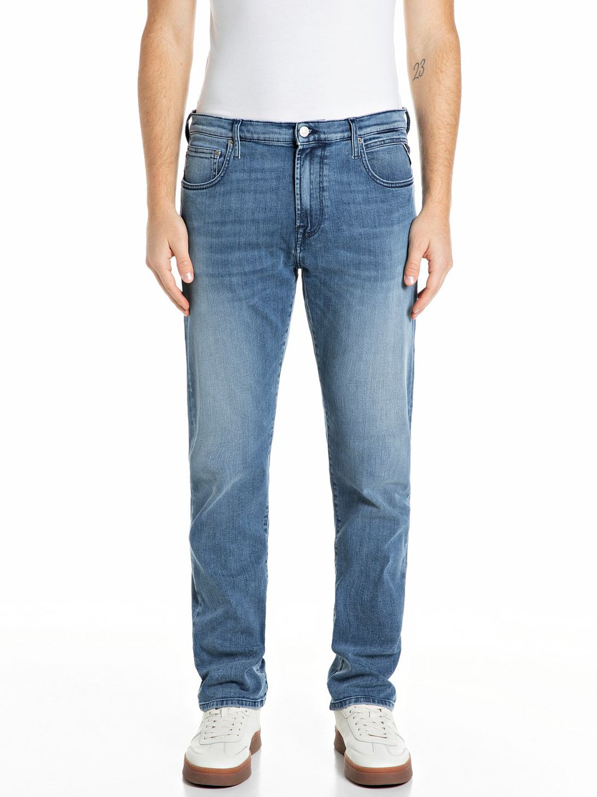 Replay Aideen Comfortstretch Medium Blue