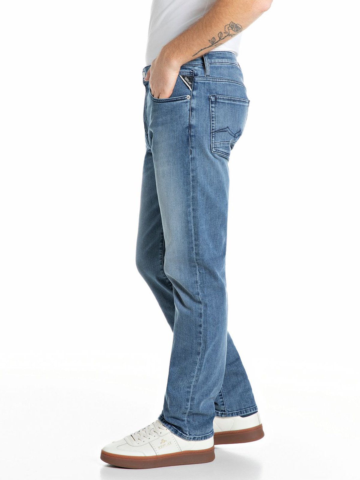 Replay Aideen Comfortstretch Medium Blue