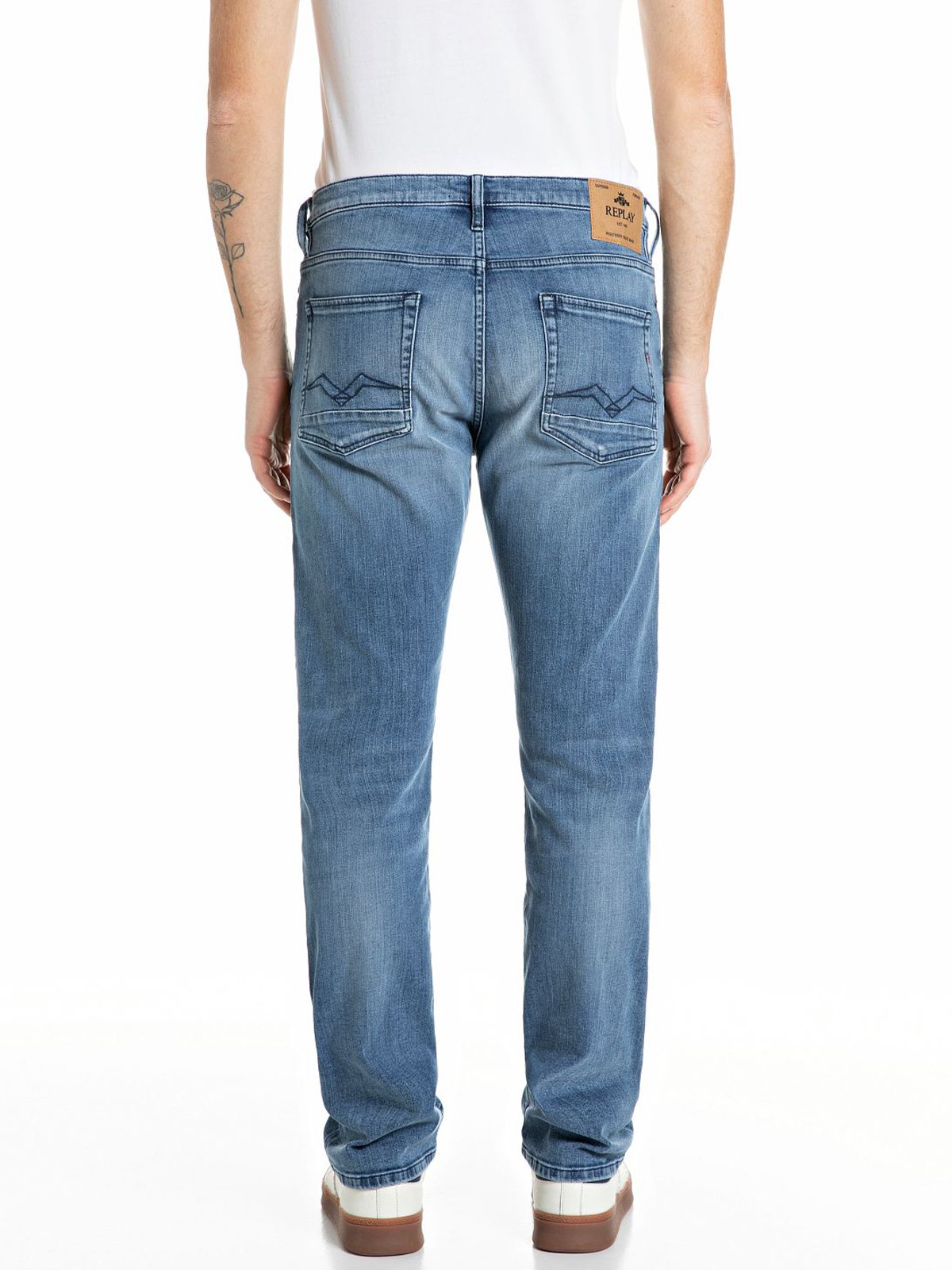 Replay Aideen Comfortstretch Medium Blue