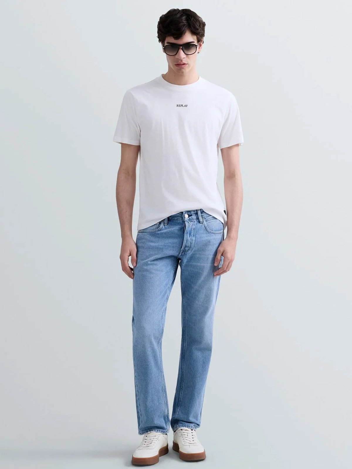 Replay Grover Non Stretch Light Blue