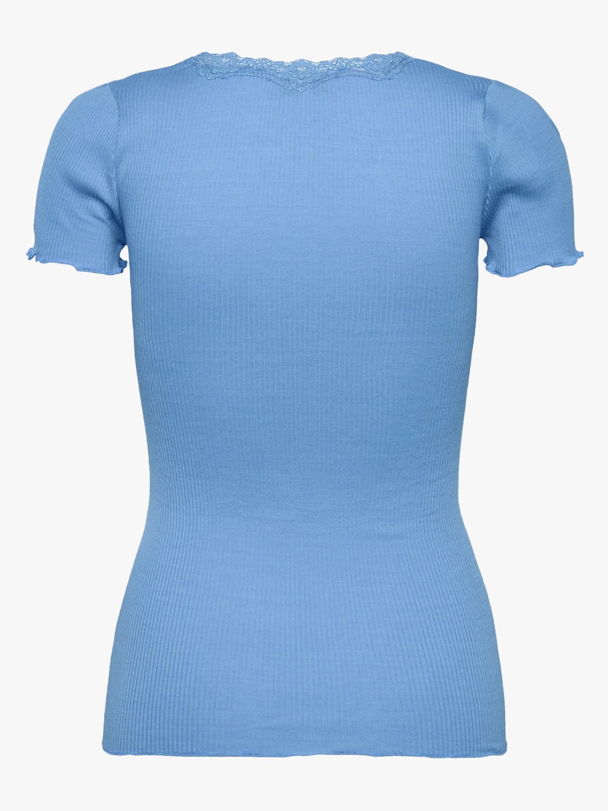 Rosemunde Beatha Short Sleeve Regular O-Neck Lace T-Shirt Blue Heaven