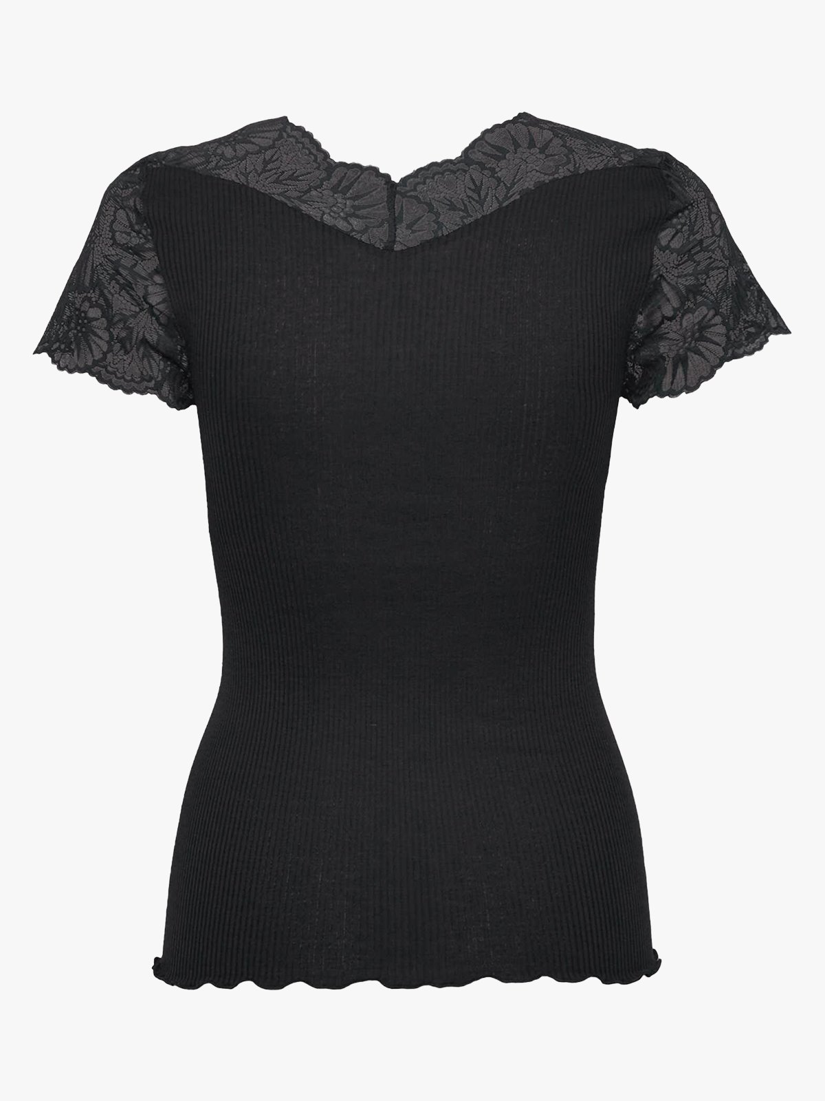 Rosemunde Beatha Silk Capsleeve T-shirt Black