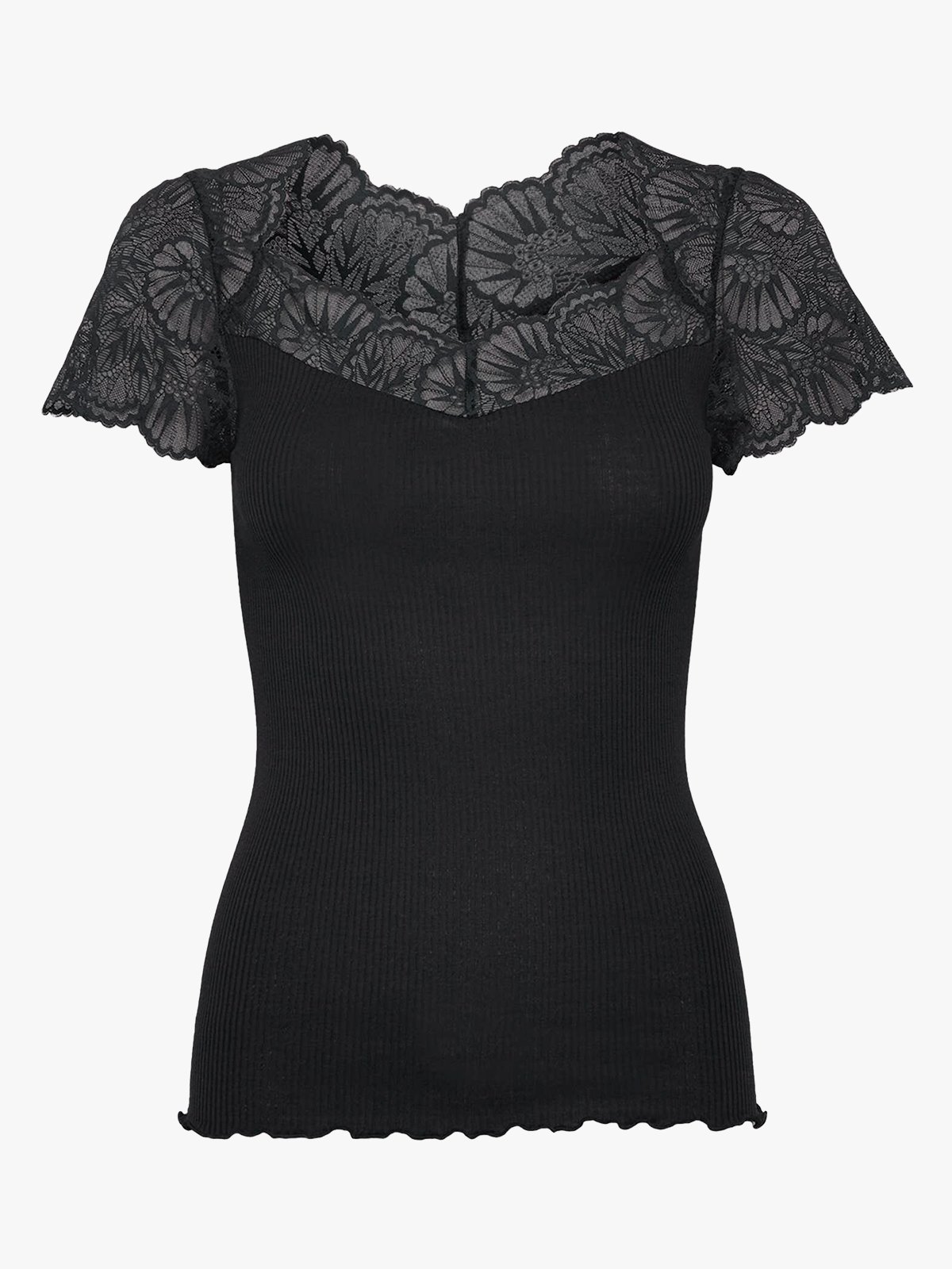 Rosemunde Beatha Silk Capsleeve T-shirt Black