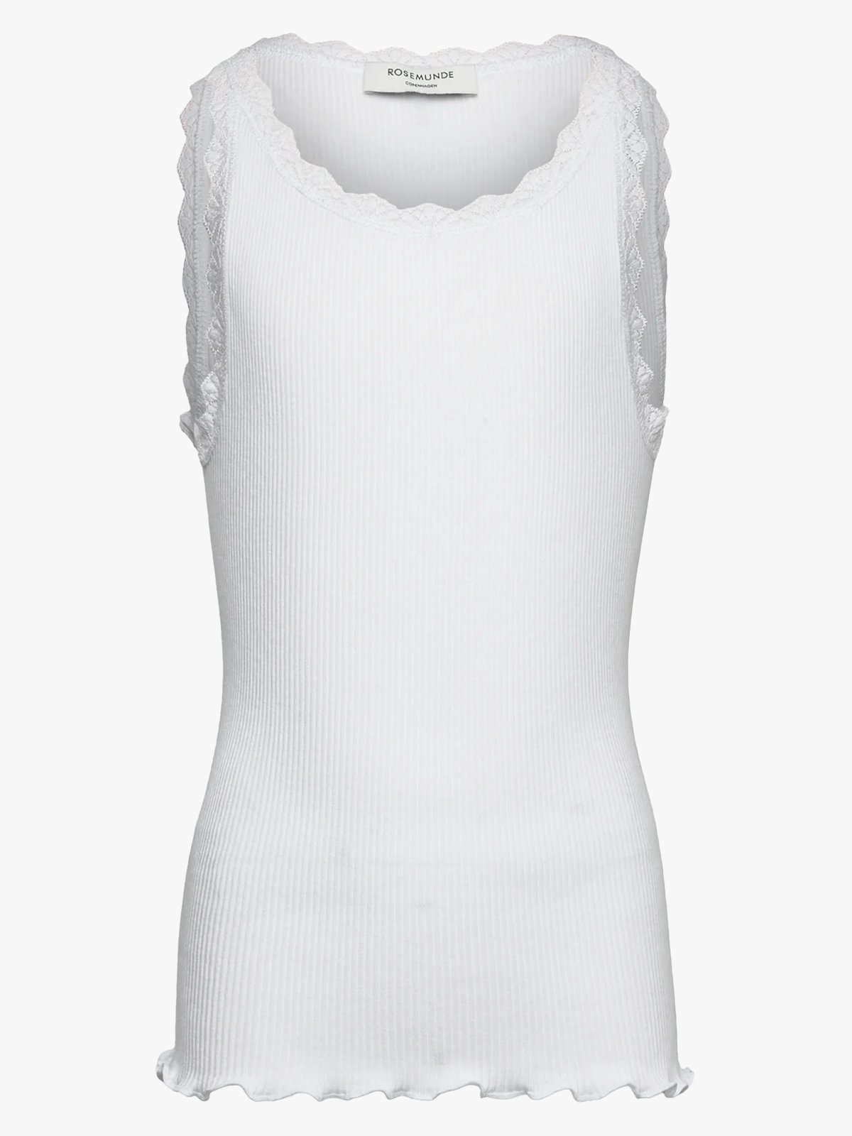Rosemunde Balta Sleeveless Short Lace Top New White