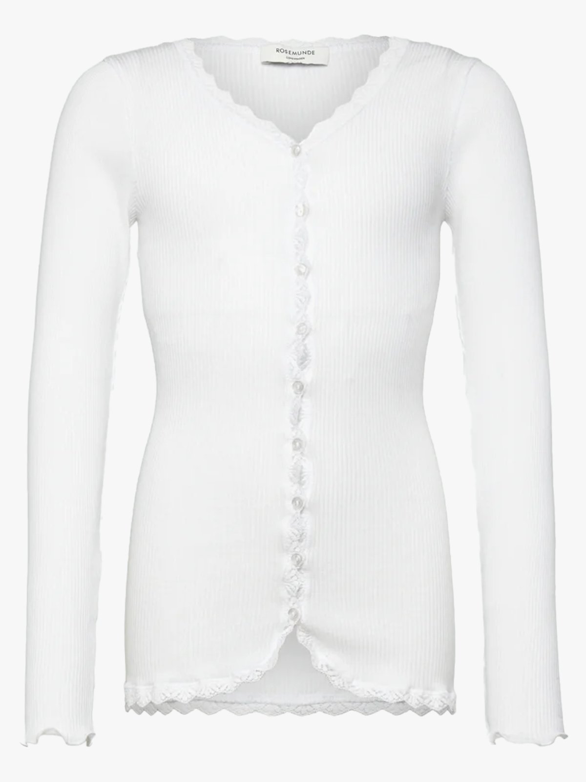 Rosemunde Balta Long Sleeve Regular Lace Cardigan Hvit