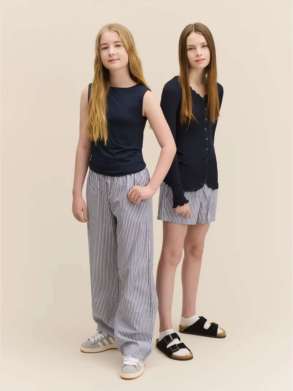 Rosemunde Ivy Straight Trousers Navy Stripe