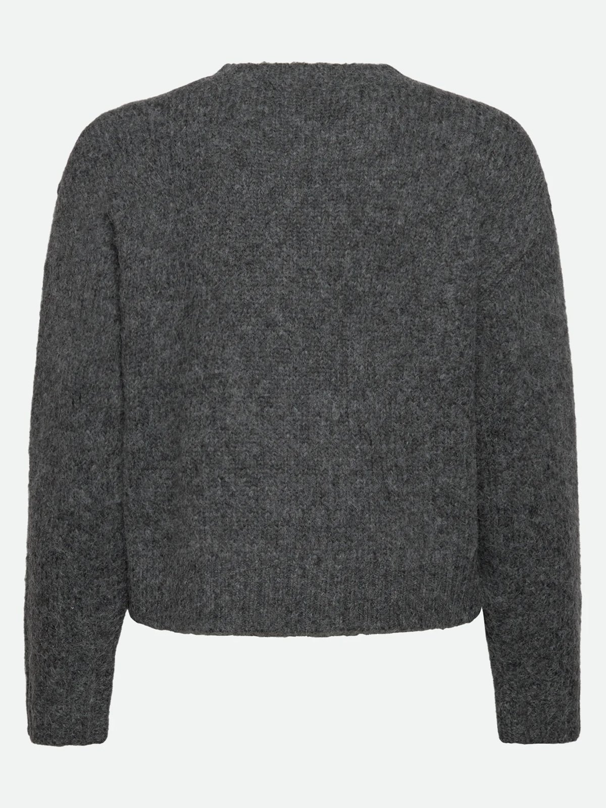 Rosemunde Tulip Long Sleeve Short O-neck Pullover Medium Grey Melange