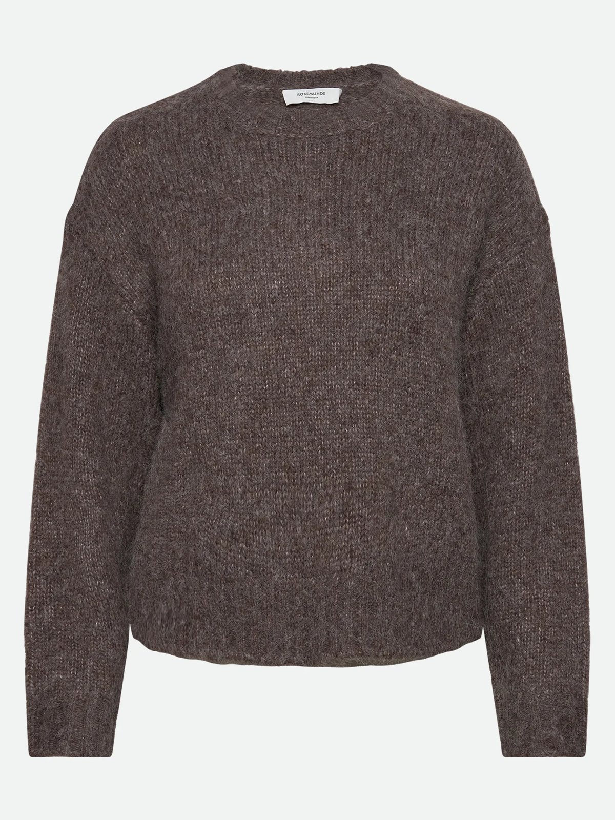 Rosemunde Tulip Long Sleeve Short O-neck Pullover Brown Grey Melange