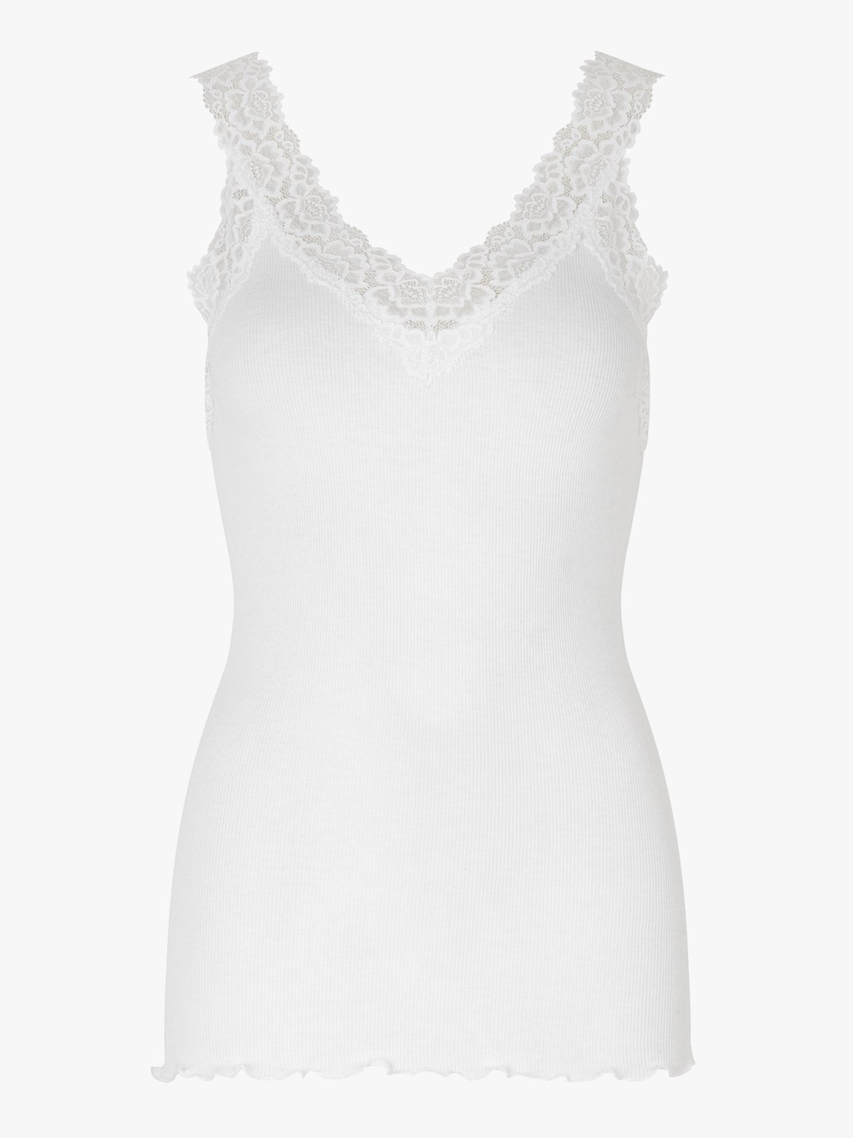 Rosemunde Bernadine Organic Top with Lace New White