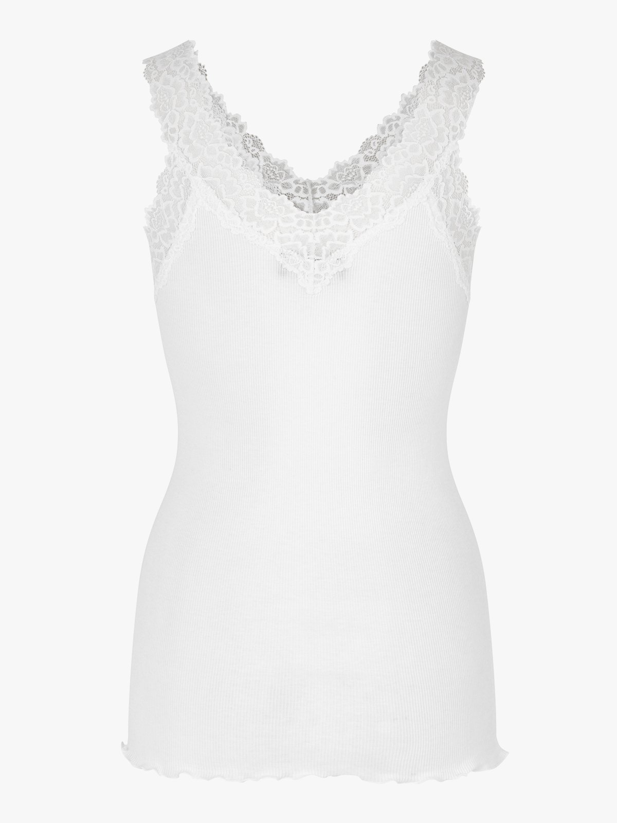 Rosemunde Bernadine Organic Top with Lace New White