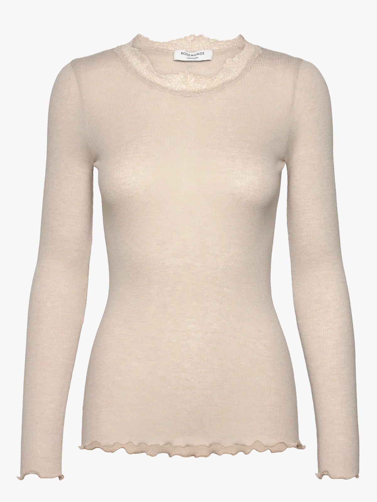 Rosemunde Burlington Wool LS T-Shirt Silver Lining